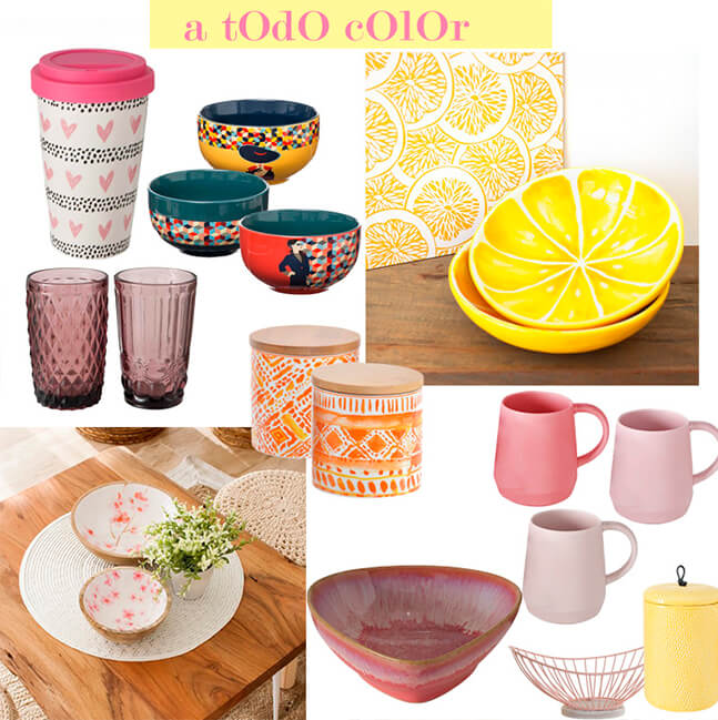 Accesorios de colores para una cocina moderna