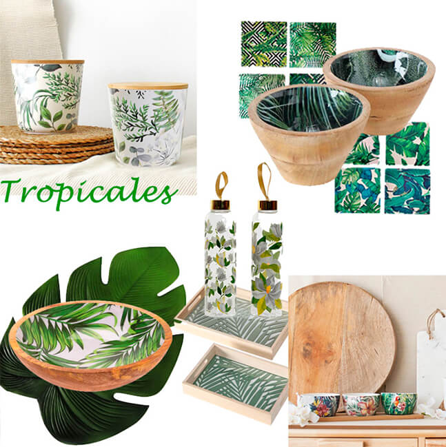 Accesorios de cocina con estilo tropical